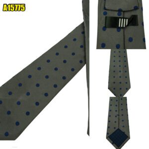 Suit Select Tie Silk Dark Grey Navy Dot  China (US Import Tax Included) มุมที่ 1