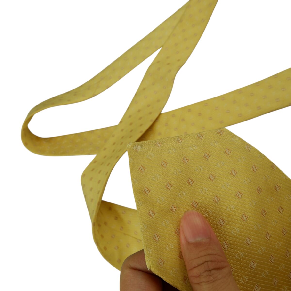 Fendi Tie Silk Beige Geometric Italy (US Import Tax Included) | mesabb clothing Fendi Tie Silk Beige Geometric Italy (US Import Tax Included) มุมที่ 13