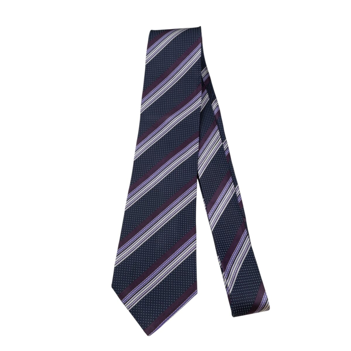 a15801 5 Paul Smith Tie Silk Purple Stripe Japan (US Import Tax Included) มุมที่ 5