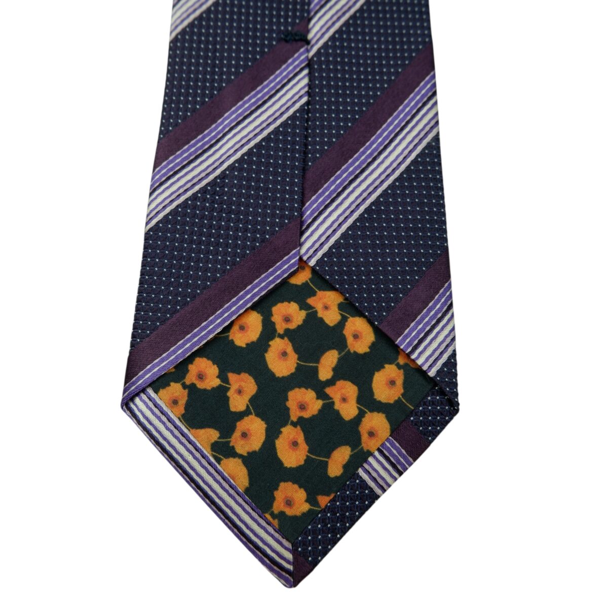 a15801 8 Paul Smith Tie Silk Purple Stripe Japan (US Import Tax Included) มุมที่ 8