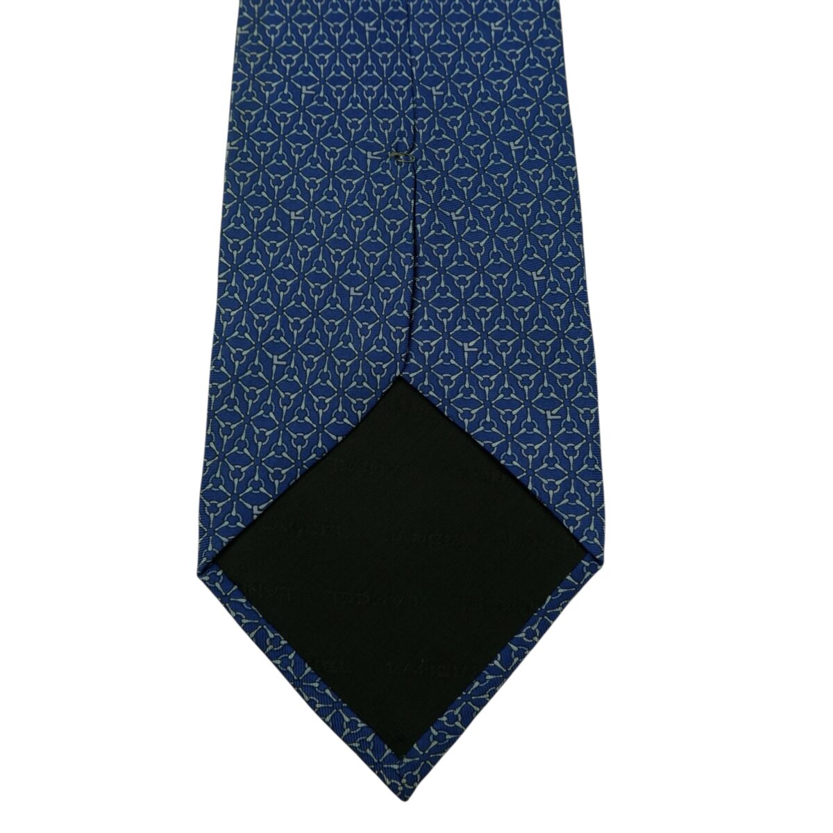 a15815 8 Lancel Tie Silk Navy Geometric Italy (US Import Tax Included) มุมที่ 8