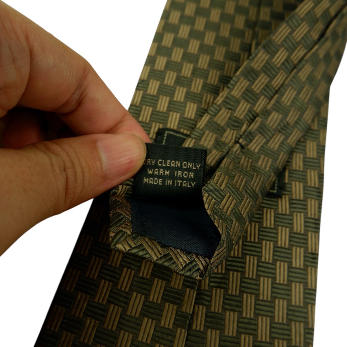 a15819 10 Ermenegildo Zegna Tie Silk Brown Italy (US Import Tax Included) มุมที่ 10