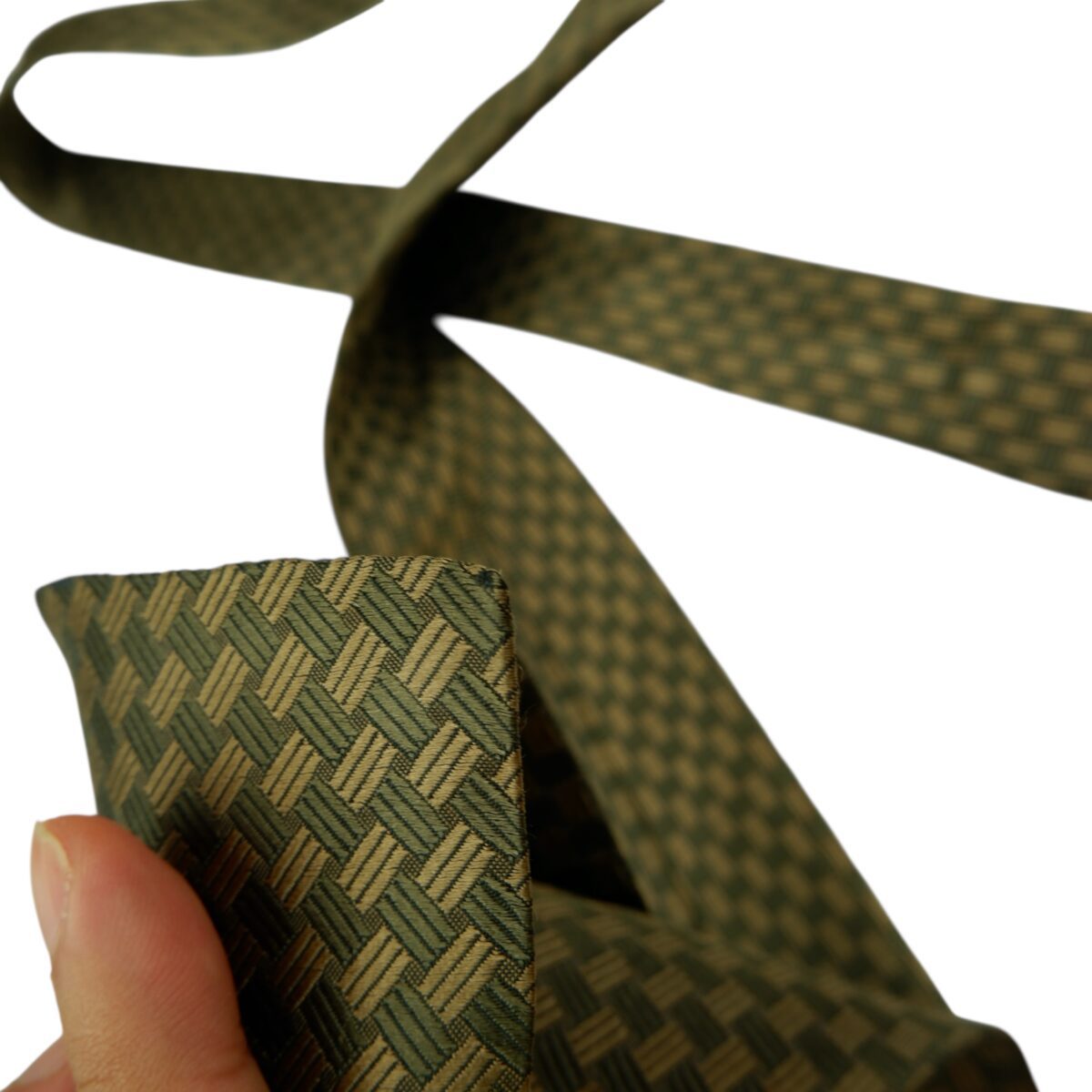 a15819 12 Ermenegildo Zegna Tie Silk Brown Italy (US Import Tax Included) มุมที่ 12