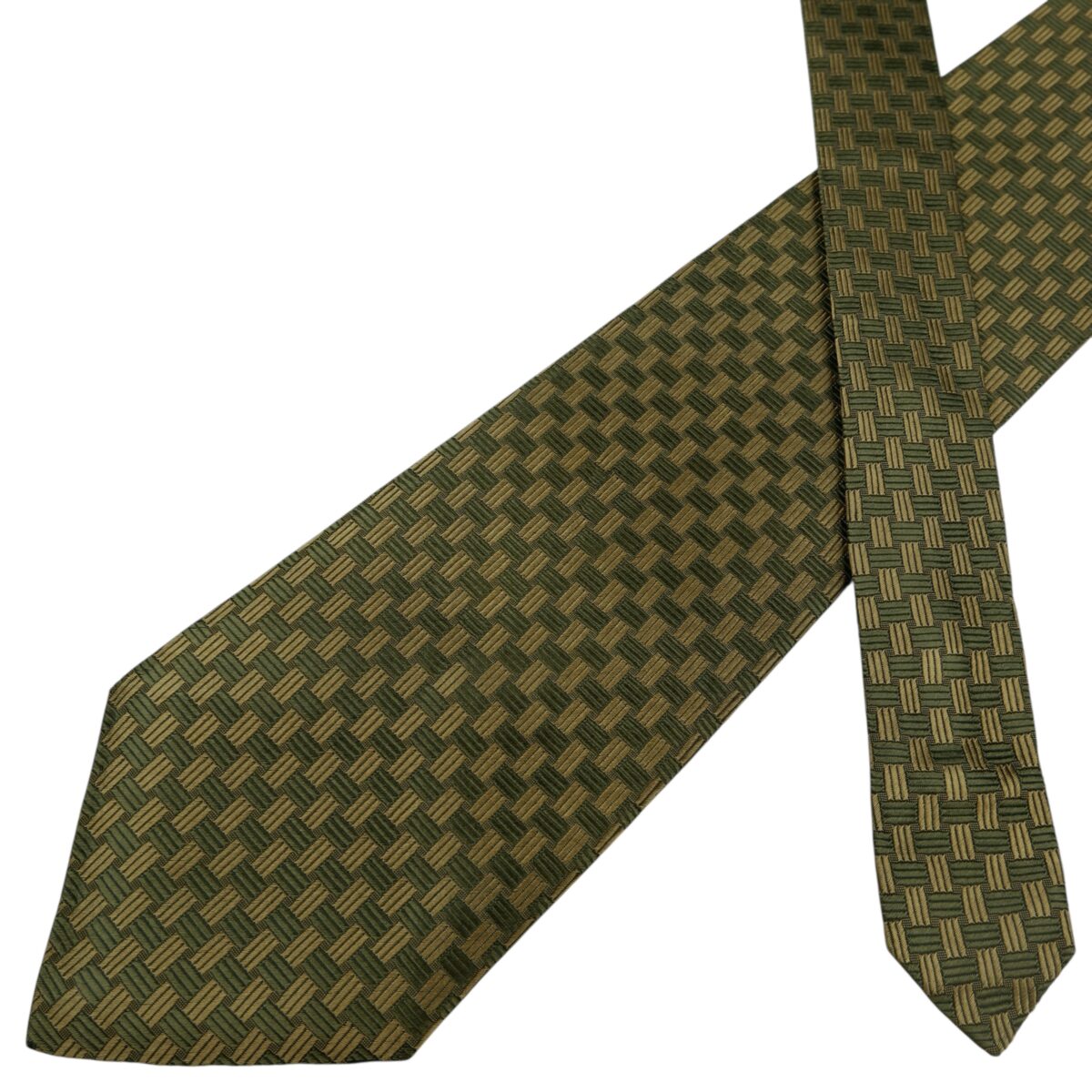 a15819 2 Ermenegildo Zegna Tie Silk Brown Italy (US Import Tax Included) มุมที่ 2