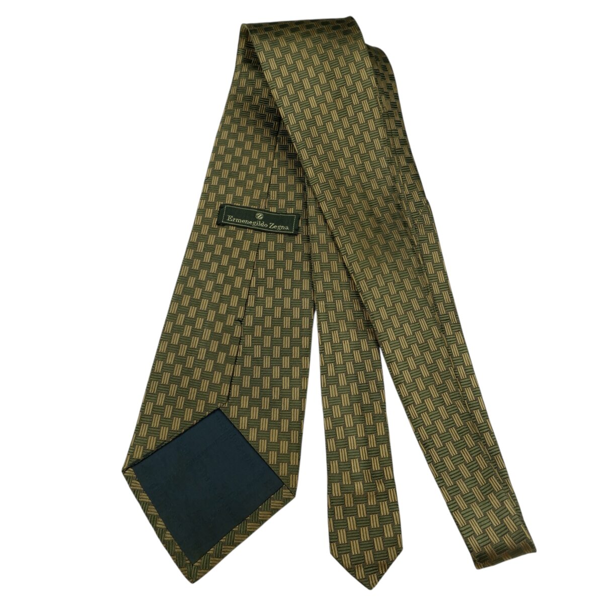 a15819 6 Ermenegildo Zegna Tie Silk Brown Italy (US Import Tax Included) มุมที่ 6