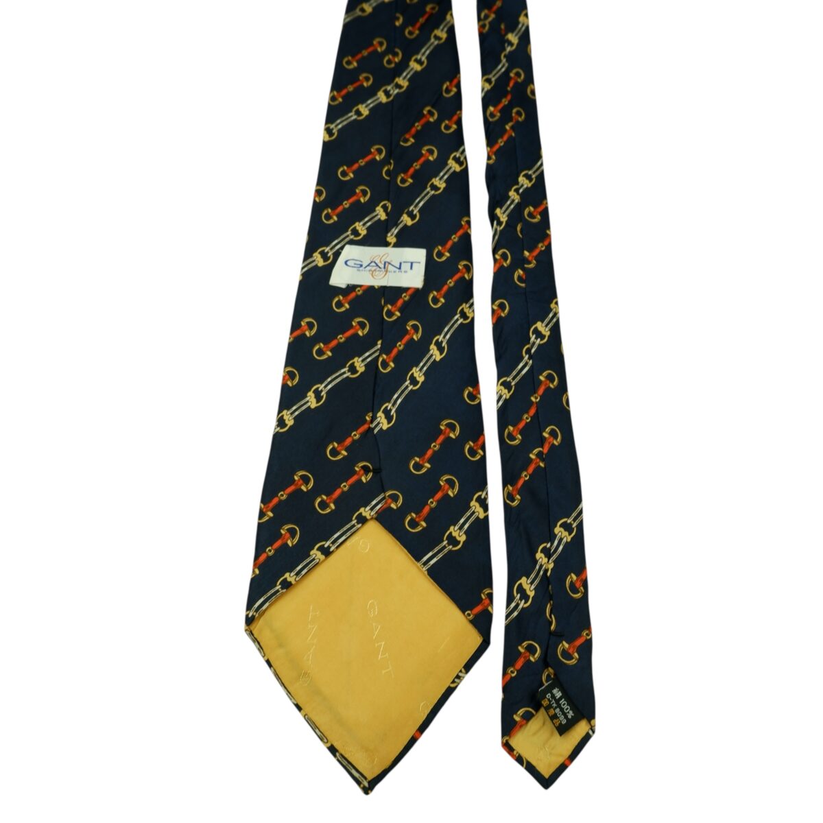 a15821 5 GANT Tie Silk Dark Navy Chain Stripe (US Import Tax Included) มุมที่ 5
