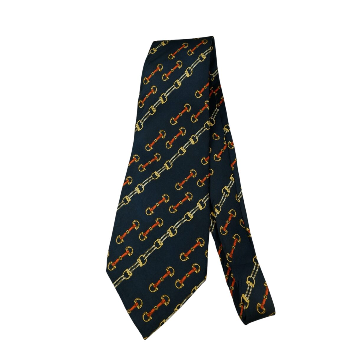 a15821 6 GANT Tie Silk Dark Navy Chain Stripe (US Import Tax Included) มุมที่ 6
