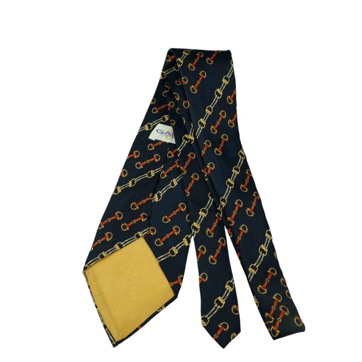 a15821 7 GANT Tie Silk Dark Navy Chain Stripe (US Import Tax Included) มุมที่ 7