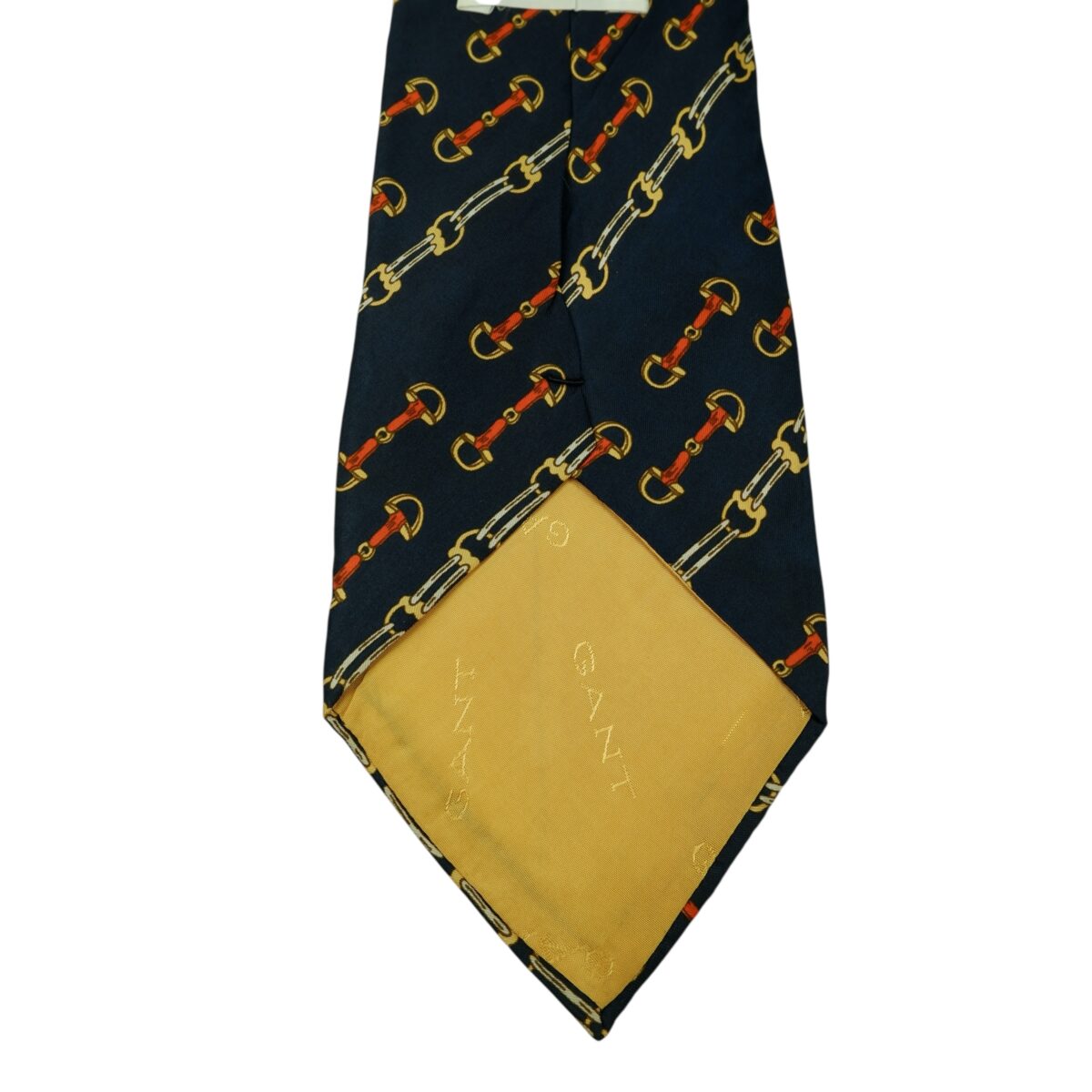 a15821 8 GANT Tie Silk Dark Navy Chain Stripe (US Import Tax Included) มุมที่ 8