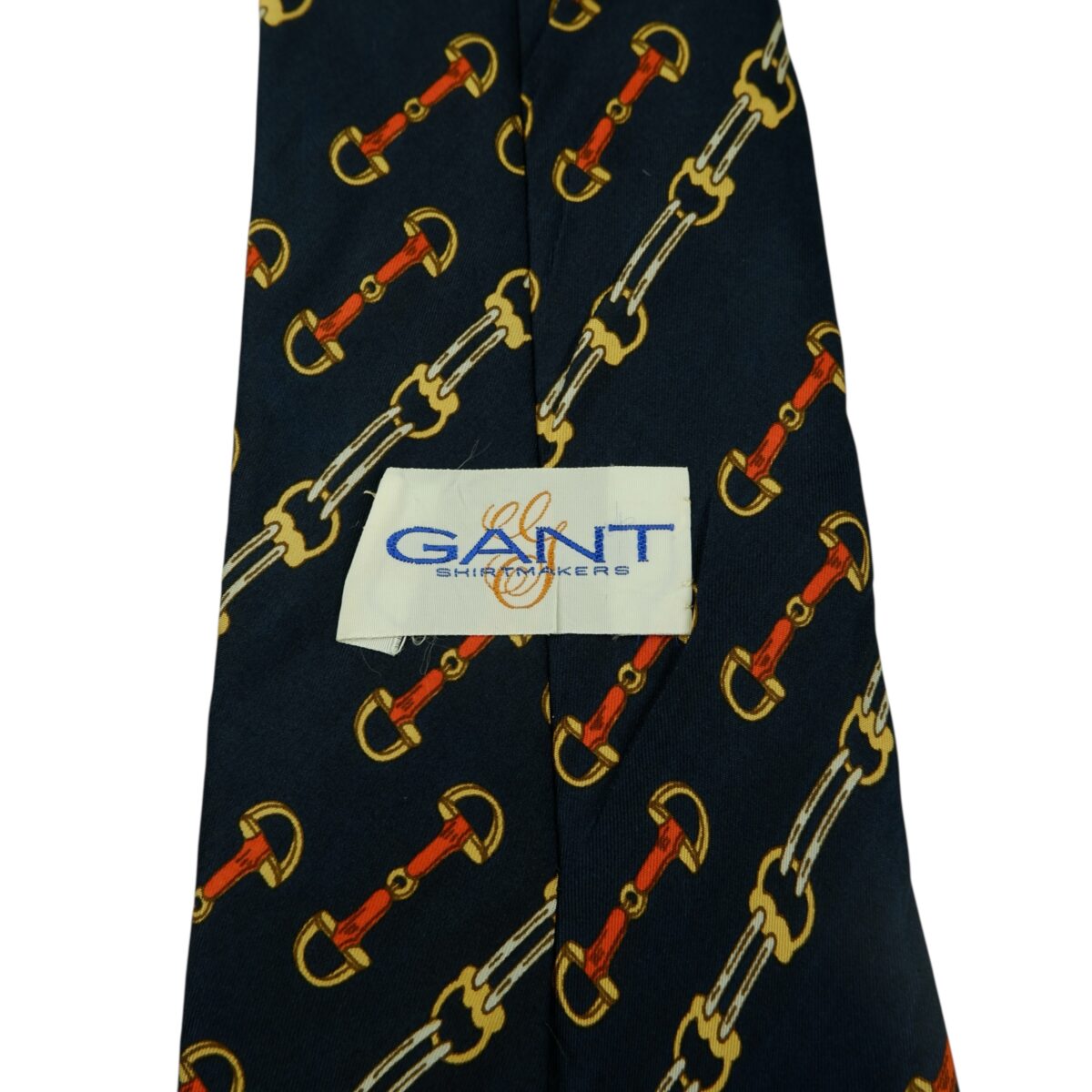 a15821 9 GANT Tie Silk Dark Navy Chain Stripe (US Import Tax Included) มุมที่ 9