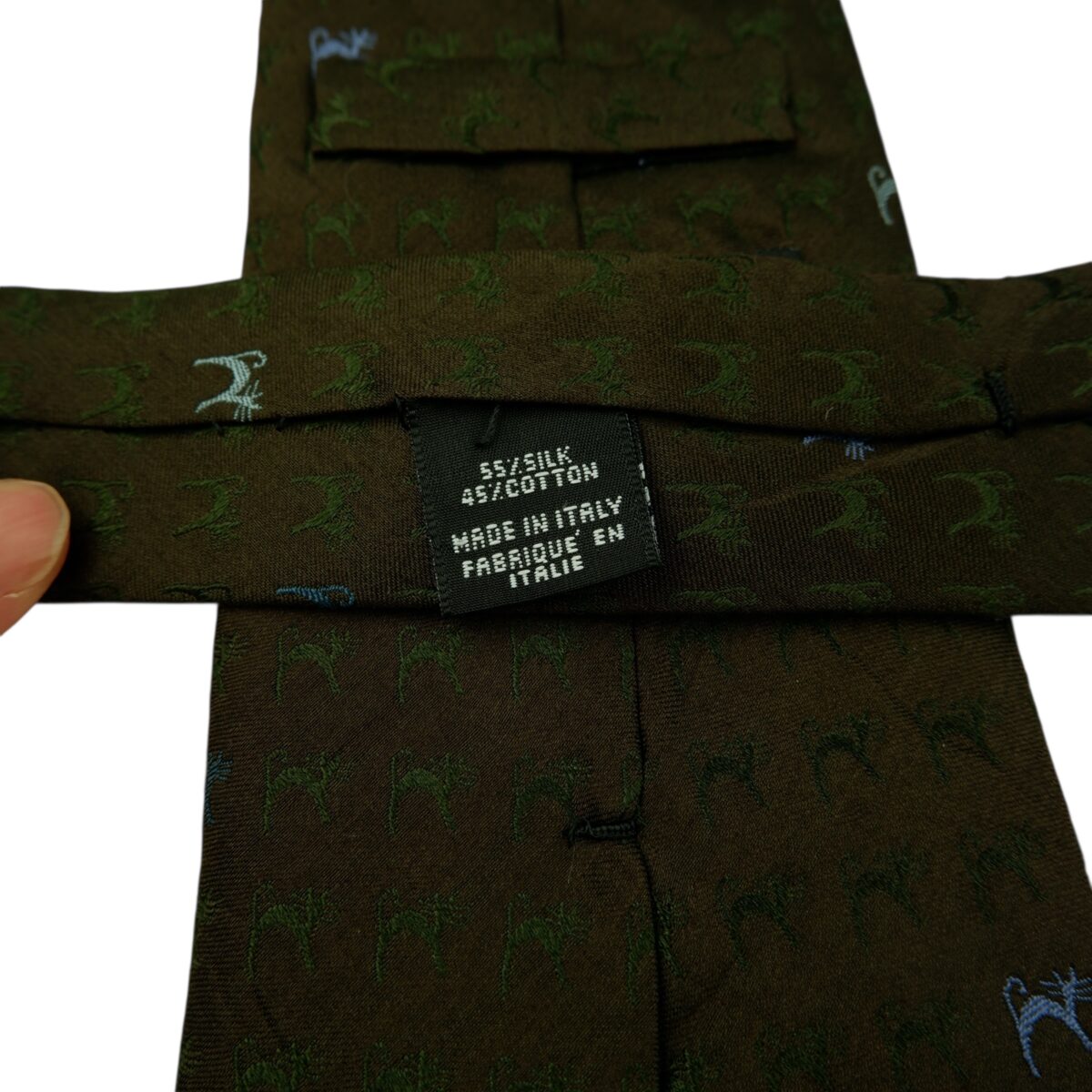 Marc Jacobs Tie Silk Cotton Dark Brown Geometric Italy (US Import Tax Included) | mesabb clothing Marc Jacobs Tie Silk Cotton Dark Brown Geometric Italy (US Import Tax Included) มุมที่ 10