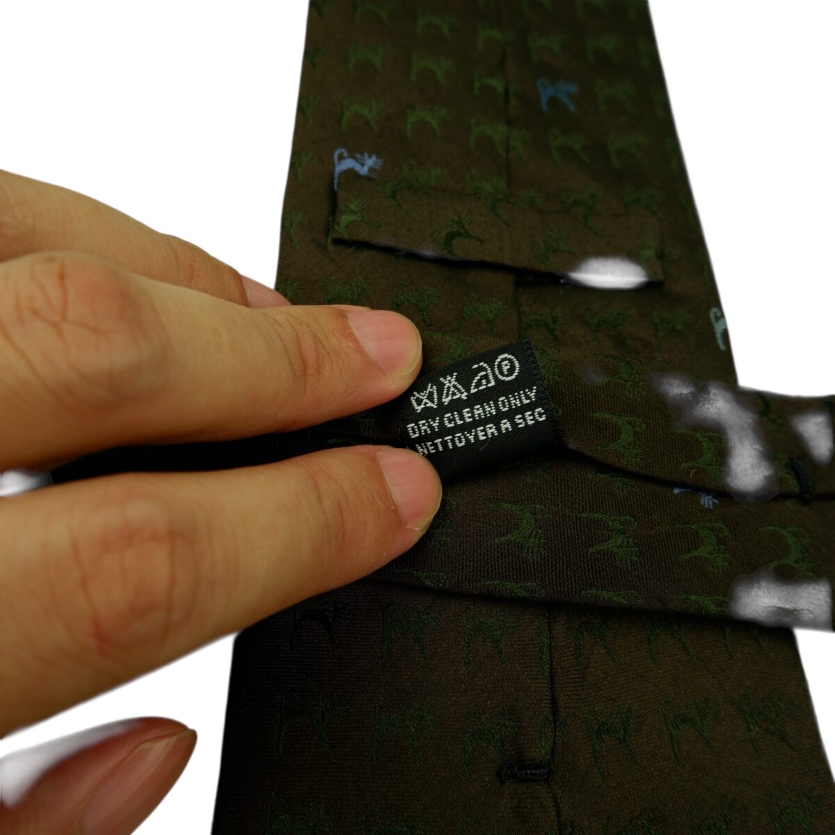 Marc Jacobs Tie Silk Cotton Dark Brown Geometric Italy (US Import Tax Included) | mesabb clothing Marc Jacobs Tie Silk Cotton Dark Brown Geometric Italy (US Import Tax Included) มุมที่ 11