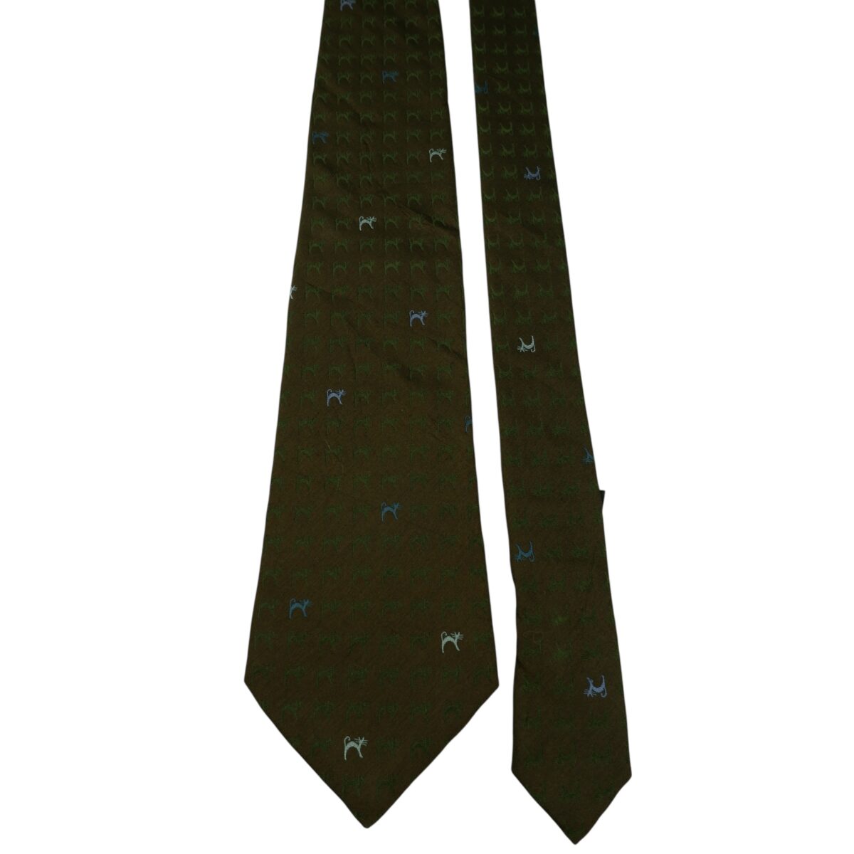 Marc Jacobs Tie Silk Cotton Dark Brown Geometric Italy (US Import Tax Included) | mesabb clothing Marc Jacobs Tie Silk Cotton Dark Brown Geometric Italy (US Import Tax Included) มุมที่ 3