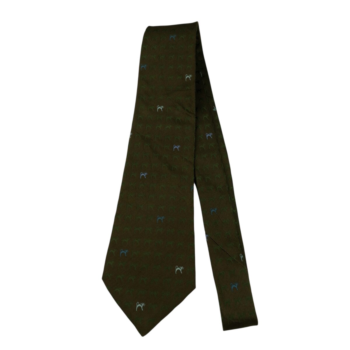 Marc Jacobs Tie Silk Cotton Dark Brown Geometric Italy (US Import Tax Included) | mesabb clothing Marc Jacobs Tie Silk Cotton Dark Brown Geometric Italy (US Import Tax Included) มุมที่ 5