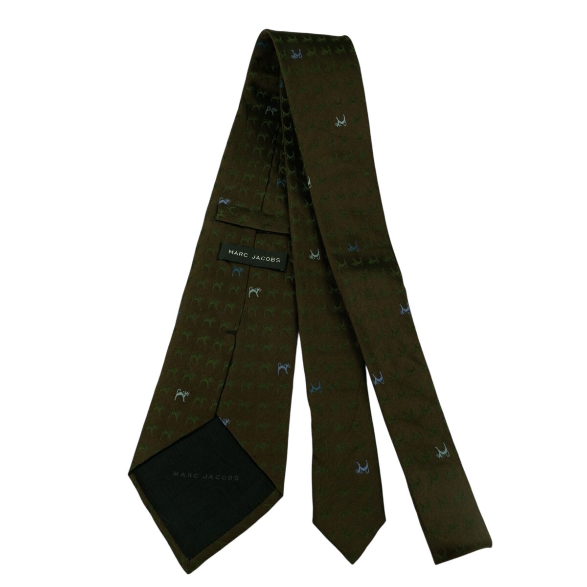 Marc Jacobs Tie Silk Cotton Dark Brown Geometric Italy (US Import Tax Included) | mesabb clothing Marc Jacobs Tie Silk Cotton Dark Brown Geometric Italy (US Import Tax Included) มุมที่ 7