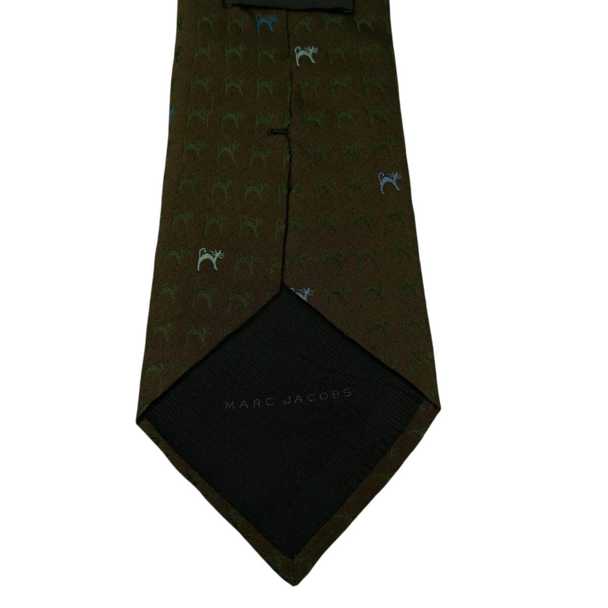 Marc Jacobs Tie Silk Cotton Dark Brown Geometric Italy (US Import Tax Included) | mesabb clothing Marc Jacobs Tie Silk Cotton Dark Brown Geometric Italy (US Import Tax Included) มุมที่ 8