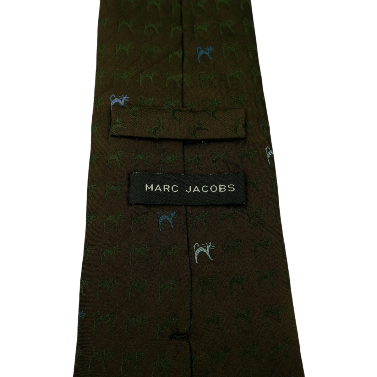 Marc Jacobs Tie Silk Cotton Dark Brown Geometric Italy (US Import Tax Included) | mesabb clothing Marc Jacobs Tie Silk Cotton Dark Brown Geometric Italy (US Import Tax Included) มุมที่ 9
