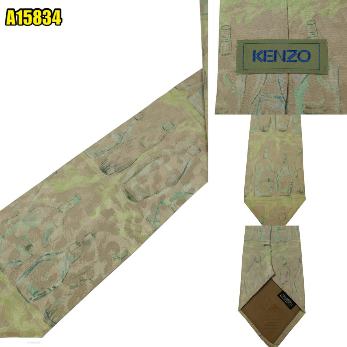 created by photogrid Kenzo Tie Silk Grey Bottle Japan (US Import Tax Included) มุมที่ 1