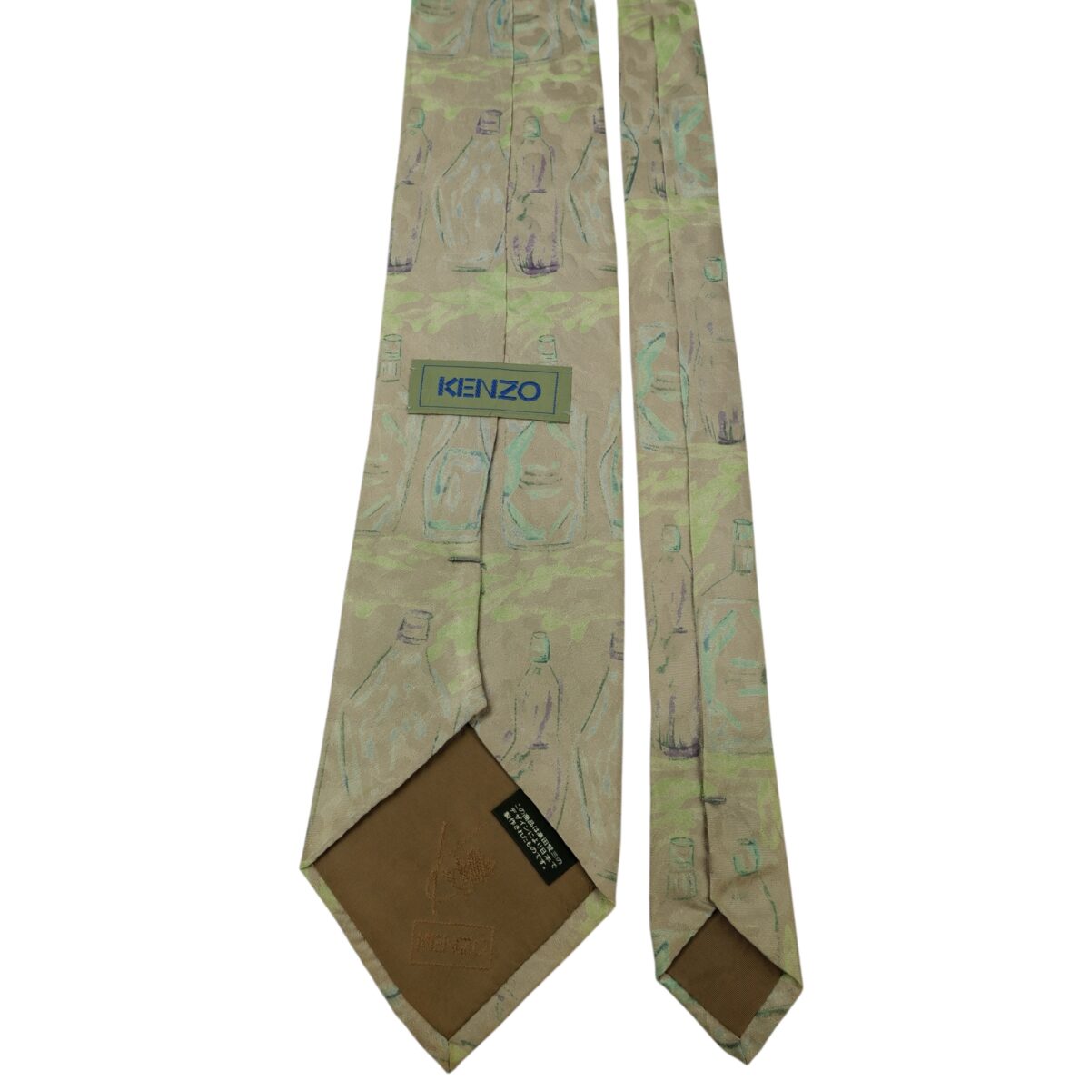 a15834 4 Kenzo Tie Silk Grey Bottle Japan (US Import Tax Included) มุมที่ 4