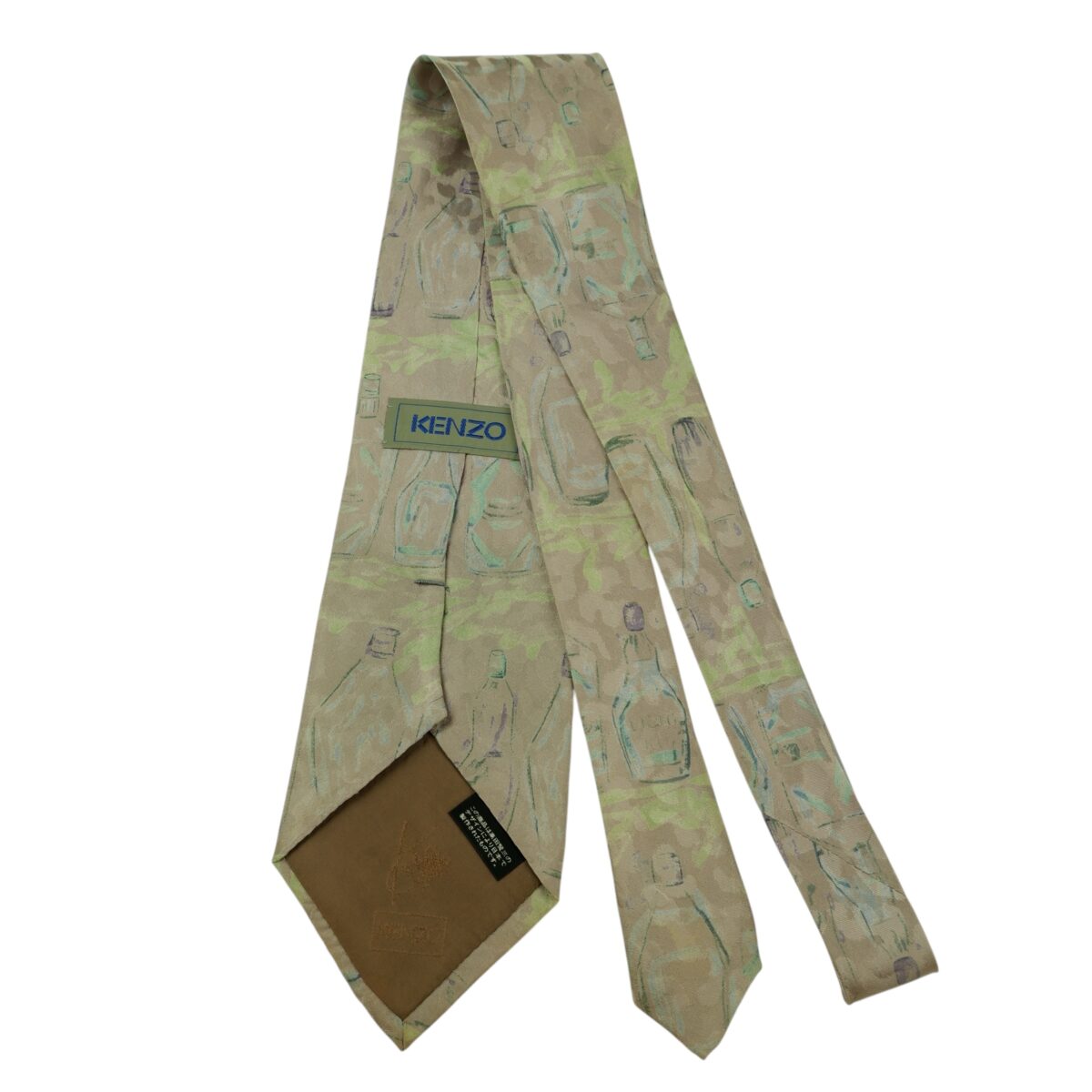 a15834 7 Kenzo Tie Silk Grey Bottle Japan (US Import Tax Included) มุมที่ 7