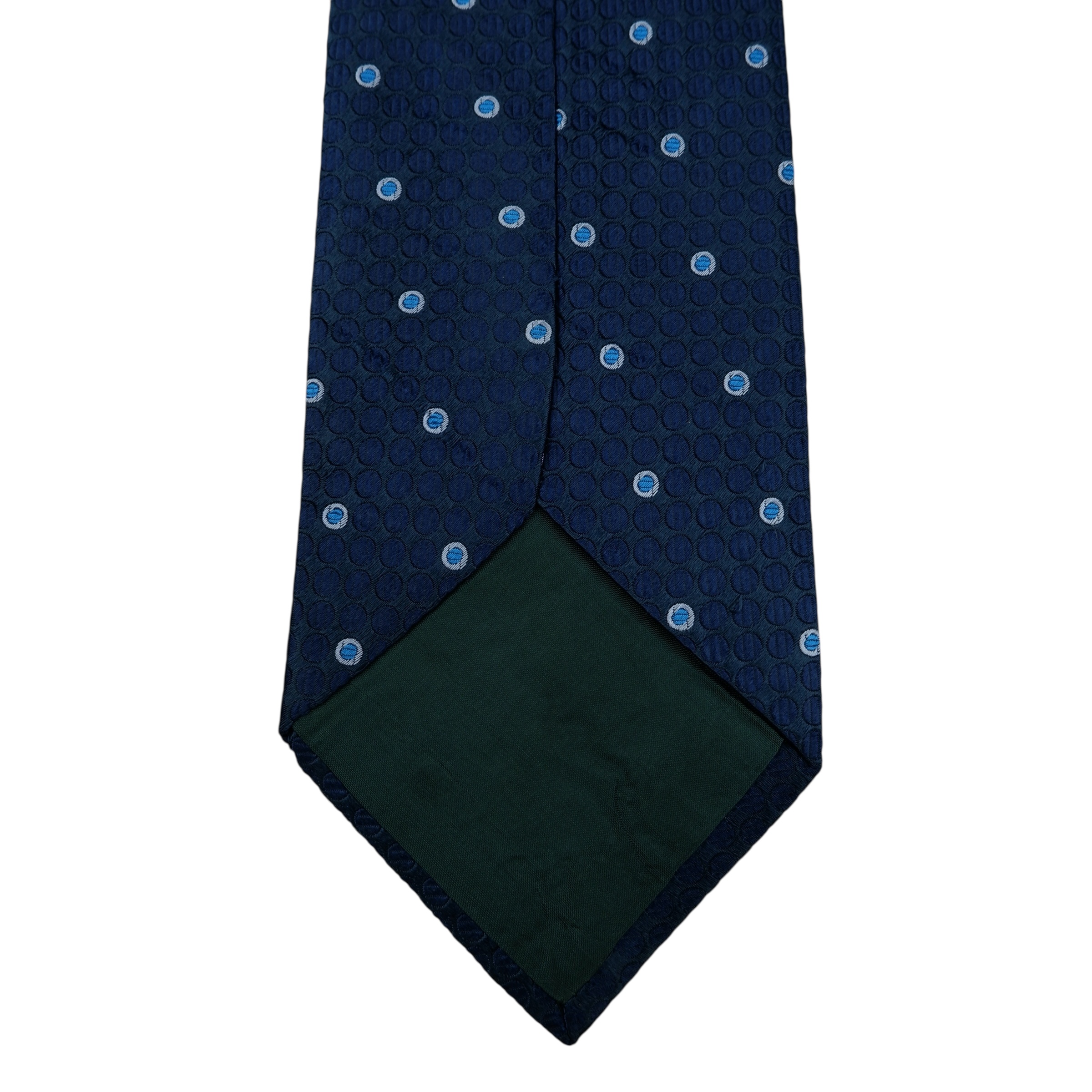 a15854 8 Paul Smith Tie Silk Navy Dot Geometric Italy (US Import Tax Included) มุมที่ 8