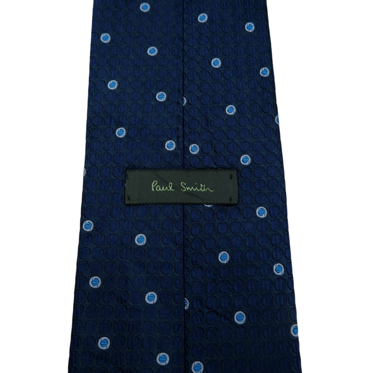 a15854 9 Paul Smith Tie Silk Navy Dot Geometric Italy (US Import Tax Included) มุมที่ 9