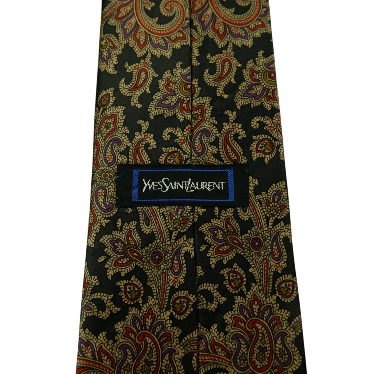 Yves Saint Laurent Tie Silk Black Paisley Japan (US Import Tax Included) | mesabb clothing Yves Saint Laurent Tie Silk Black Paisley Japan (US Import Tax Included) มุมที่ 9