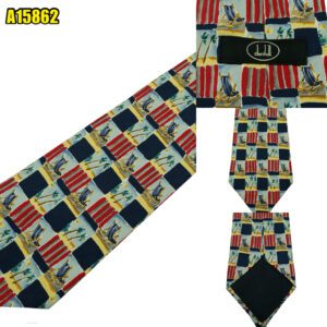 Dunhill Tie Silk Multicolor Italy (US Import Tax Included) มุมที่ 1