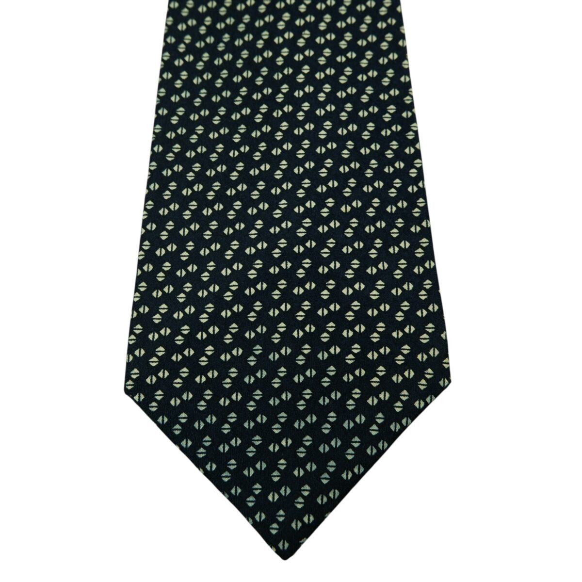 a15863 6 Jim Thompson Tie Silk Dark Navy Geometric Thailand (US Import Tax Included) มุมที่ 6