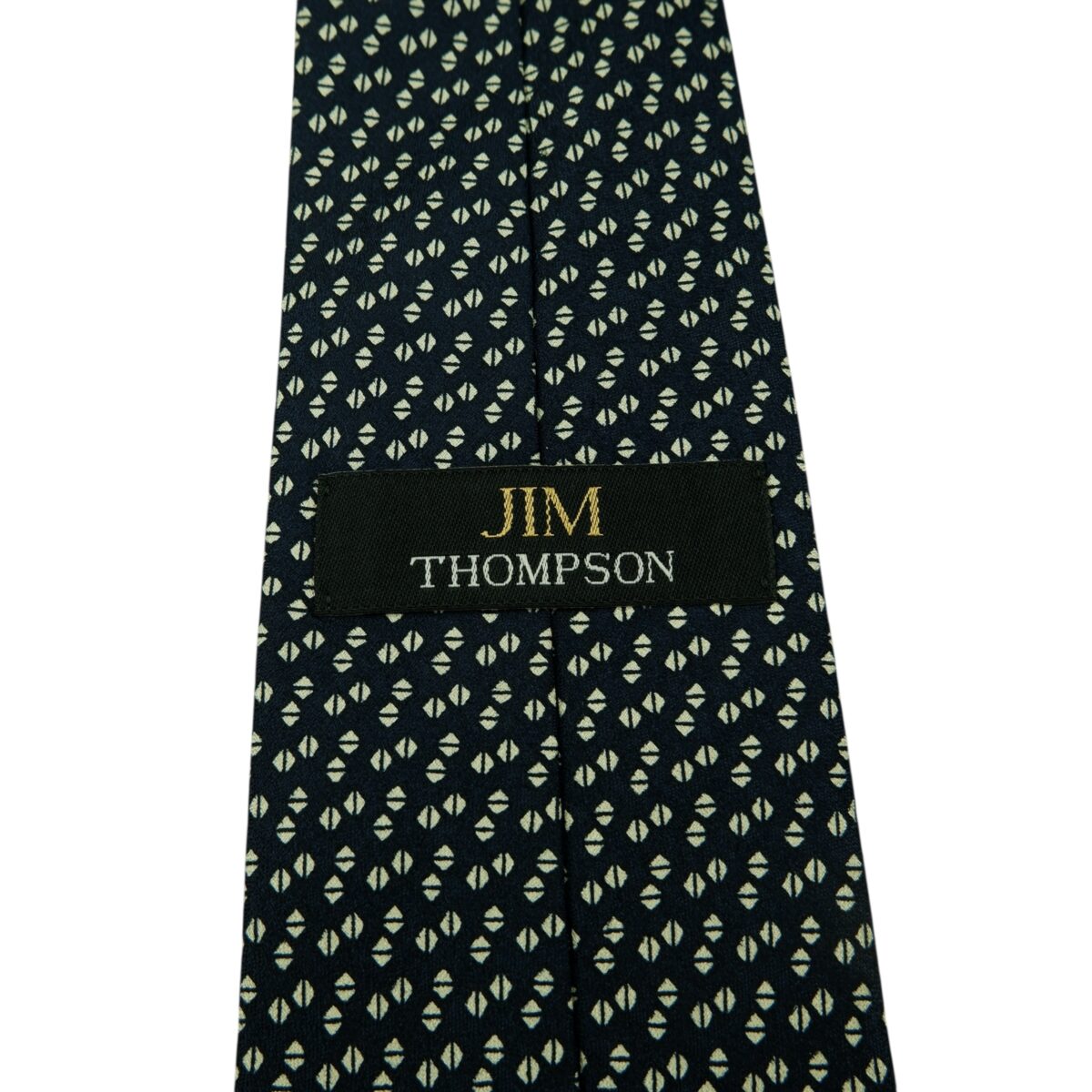 a15863 9 Jim Thompson Tie Silk Dark Navy Geometric Thailand (US Import Tax Included) มุมที่ 9