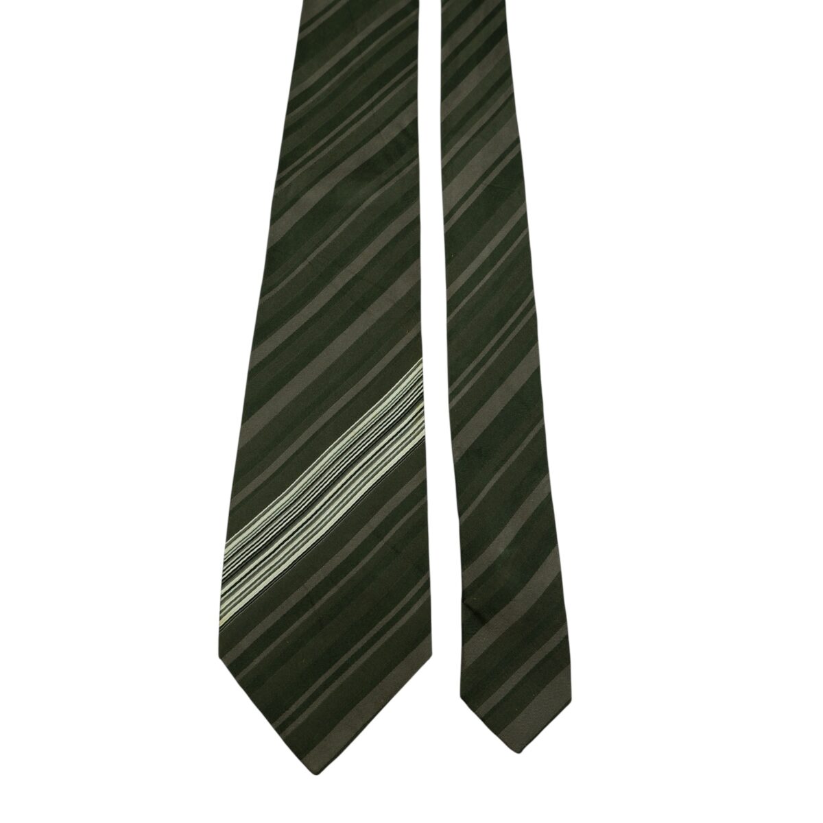a15867 3 Paul Smith Tie Silk Dark Grey Stripe Japan (US Import Tax Included) มุมที่ 3