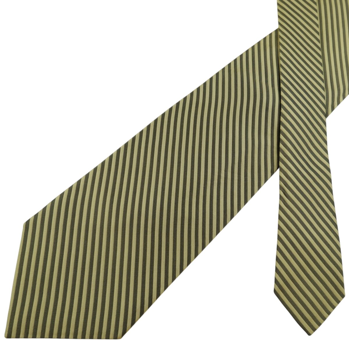 a15872 2 Jim Thompson Tie Silk Brown Stripe Thailand (US Import Tax Included) มุมที่ 2