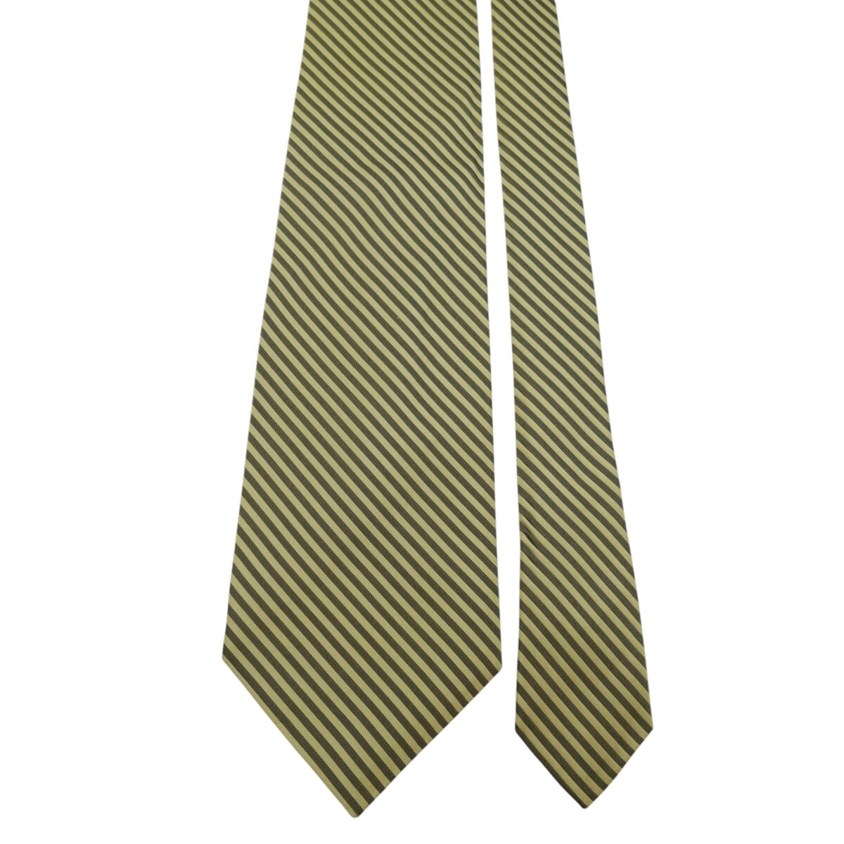 a15872 3 Jim Thompson Tie Silk Brown Stripe Thailand (US Import Tax Included) มุมที่ 3