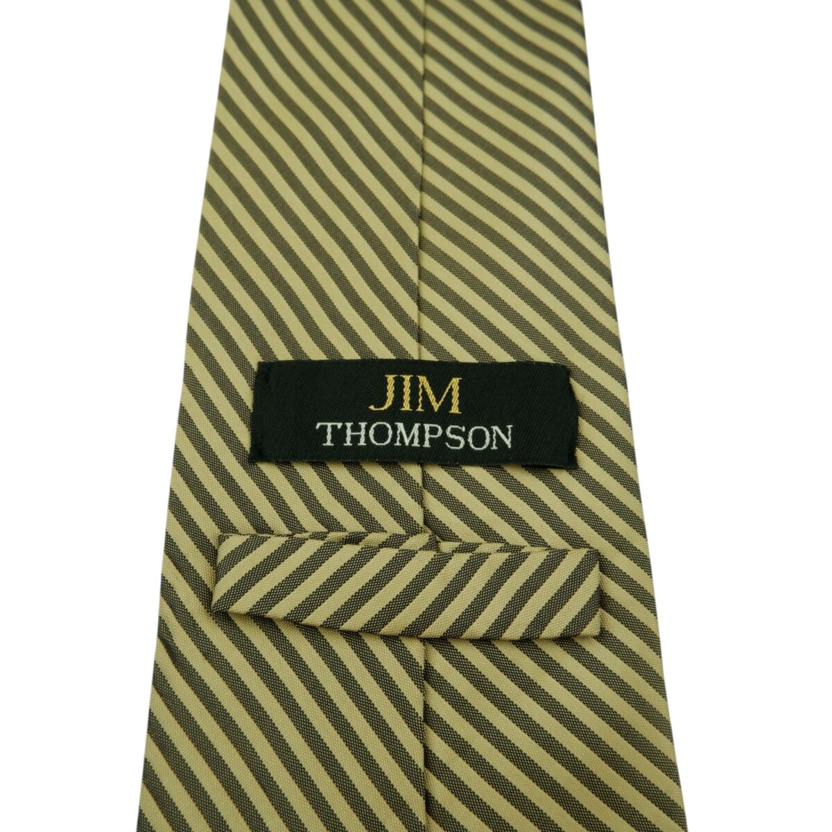 a15872 9 Jim Thompson Tie Silk Brown Stripe Thailand (US Import Tax Included) มุมที่ 9