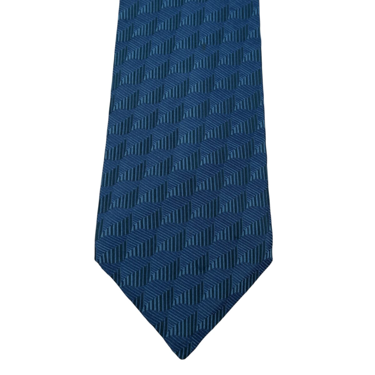 a15874 6 Lanvin Tie Silk Blue Geometric France (US Import Tax Included) มุมที่ 6