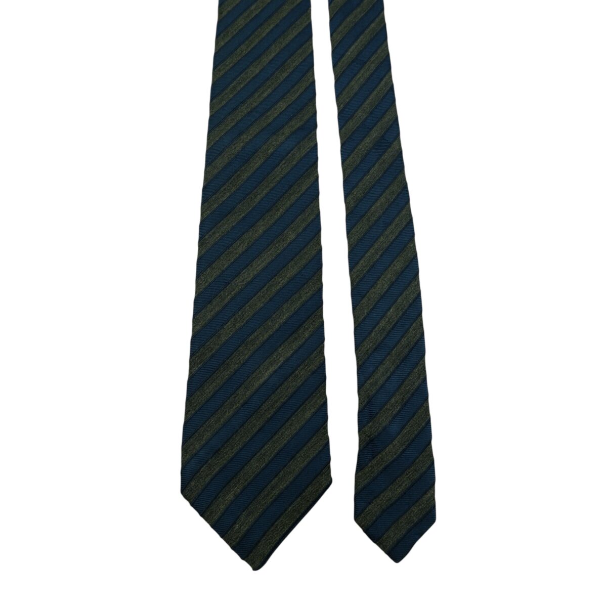Hugo Boss Tie Silk Navy Grey Stripe Italy (US Import Tax Included) | mesabb clothing Hugo Boss Tie Silk Navy Grey Stripe Italy (US Import Tax Included) มุมที่ 3