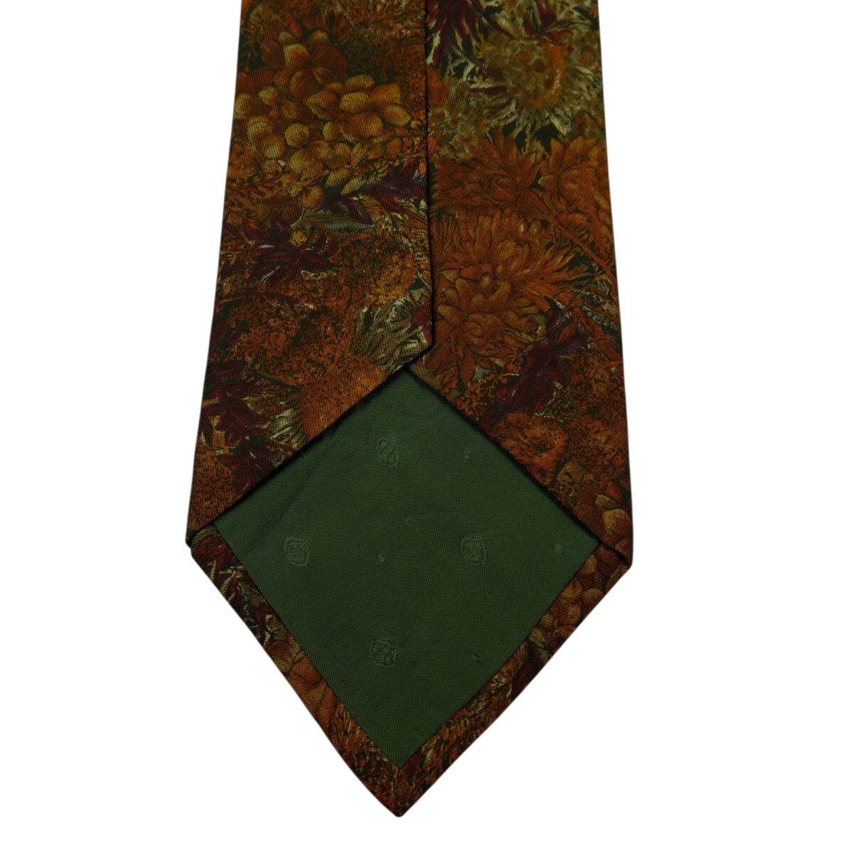 a15888 8 Ermenegildo Zegna Tie Silk Brown Floral Italy (US Import Tax Included) มุมที่ 8
