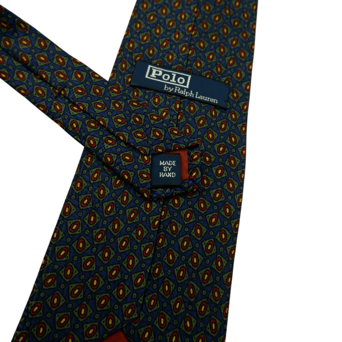 a15892 10 Ralph Lauren Tie Silk Dark Navy Geometric USA (US Import Tax Included) มุมที่ 10