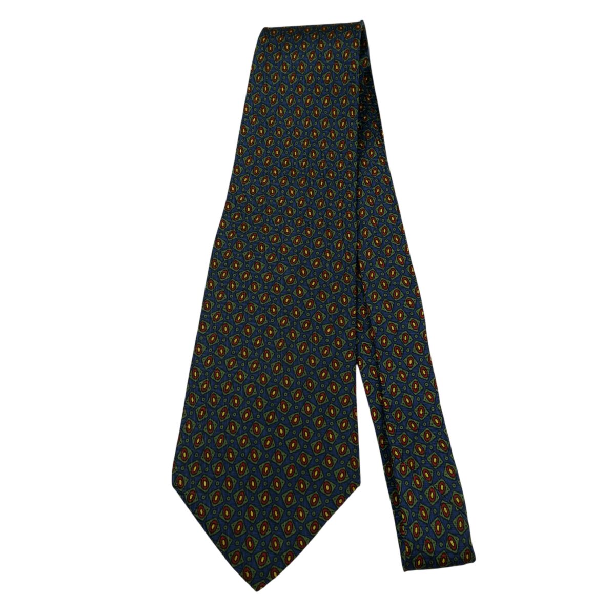 a15892 5 Ralph Lauren Tie Silk Dark Navy Geometric USA (US Import Tax Included) มุมที่ 5
