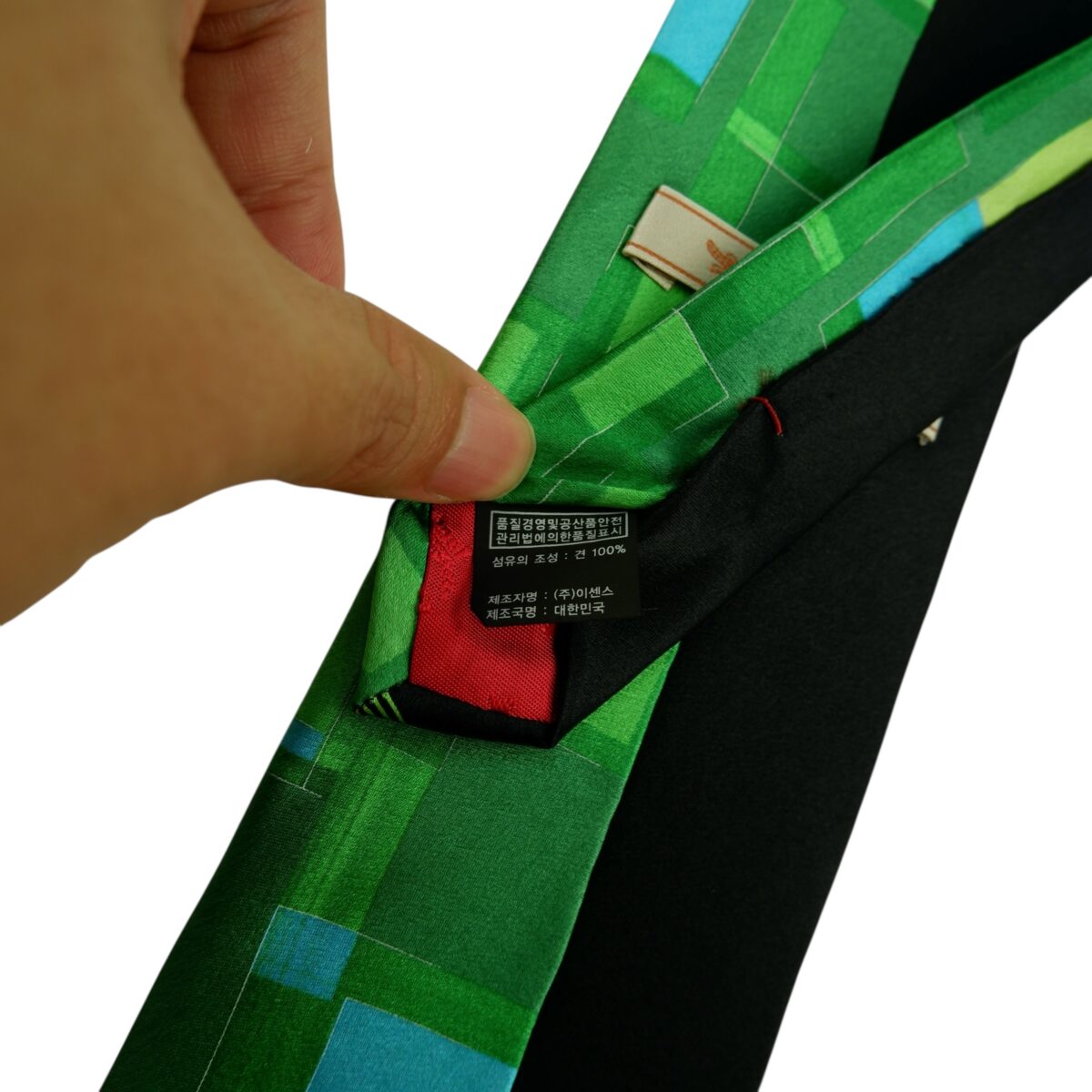 a15897 10 MCM Tie Silk Green Black Korea (US Import Tax Included) มุมที่ 10