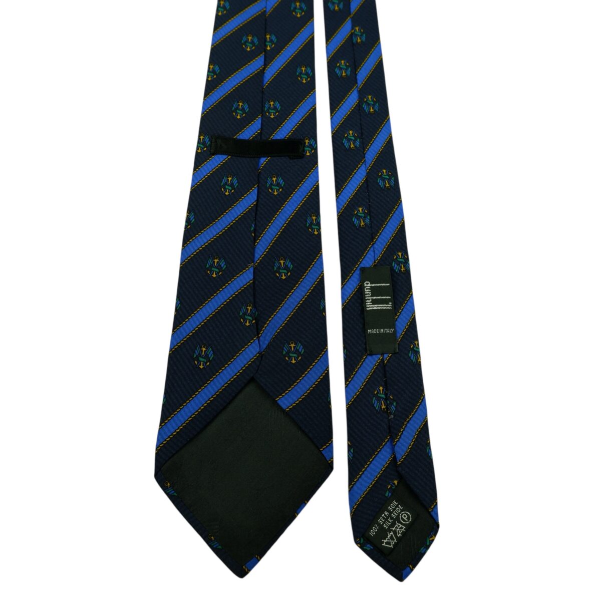a15905 5 Dunhill Tie Silk Dark Navy Stripe Italy (US Import Tax Included) มุมที่ 5