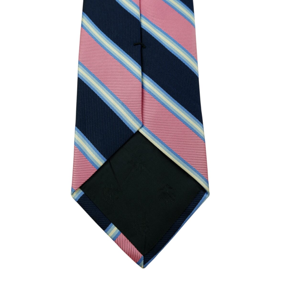 a15912 8 Brooks Brothers Tie Silk Dark Navy Pink Stripe USA (US Import Tax Included) มุมที่ 8