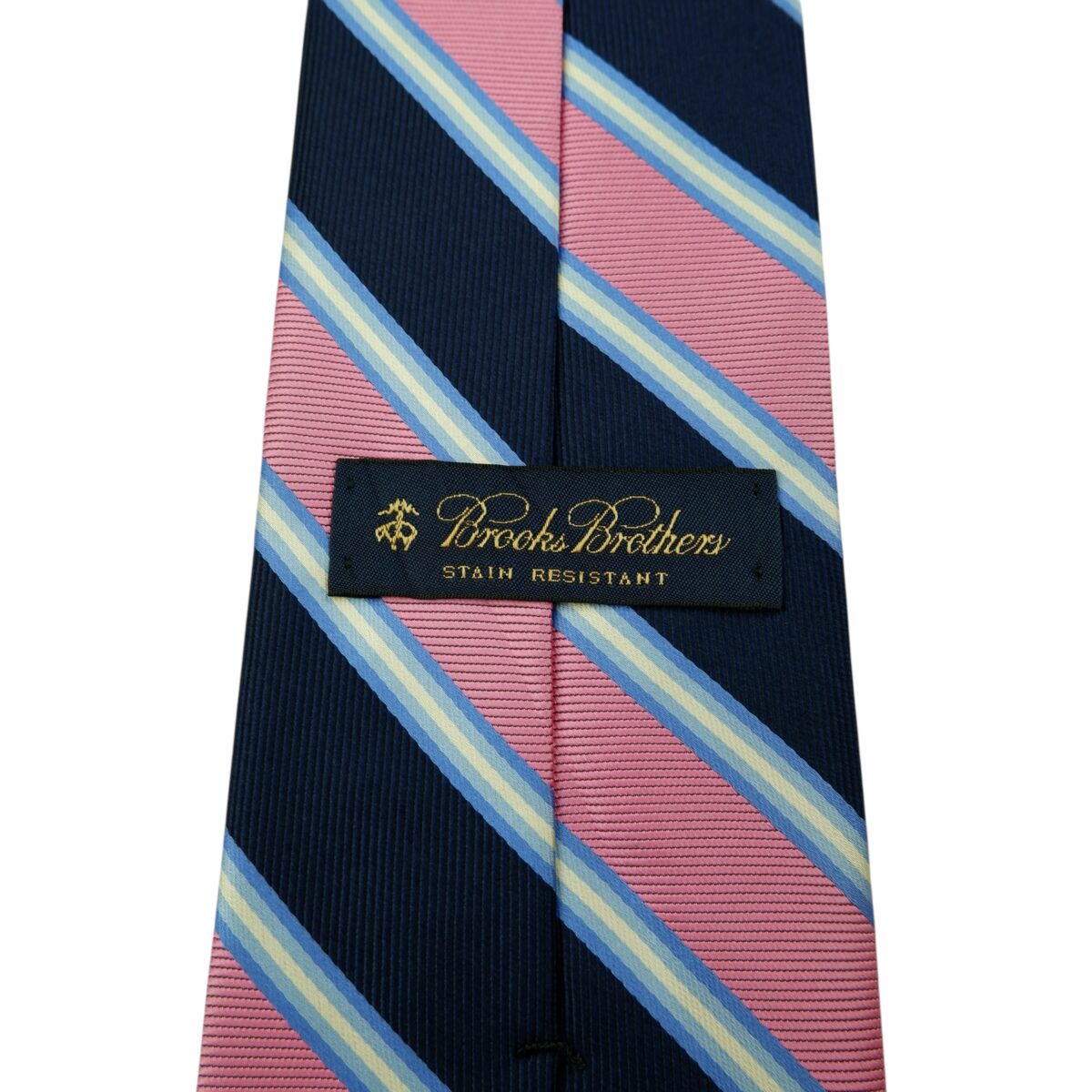a15912 9 Brooks Brothers Tie Silk Dark Navy Pink Stripe USA (US Import Tax Included) มุมที่ 9