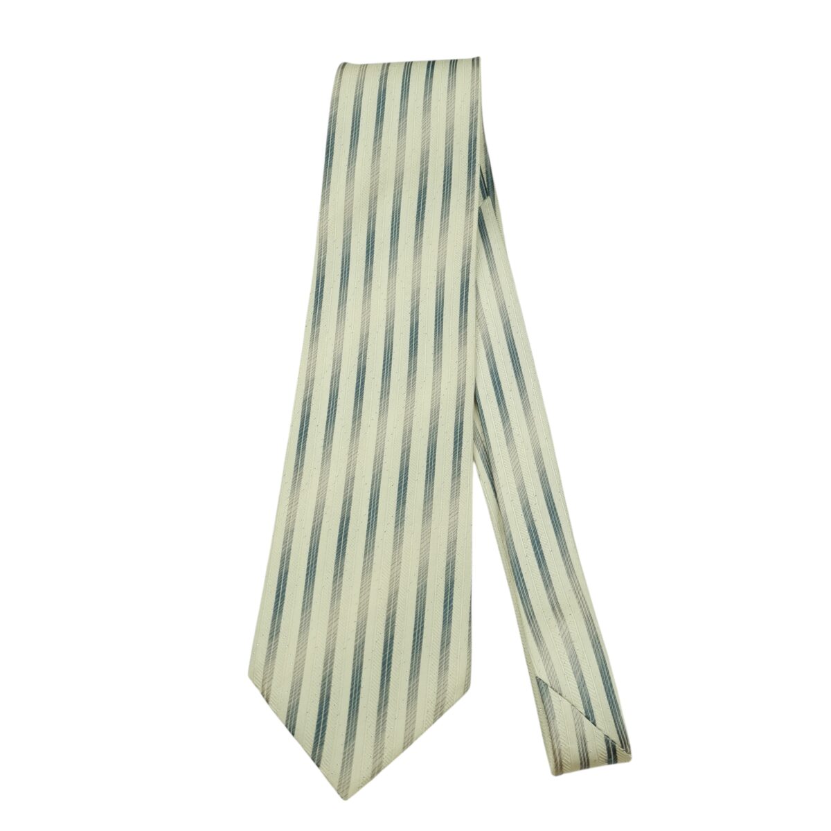Roberta Di Camerino Tie Silk White Stripe Korea (US Import Tax Included) | mesabb clothing Roberta Di Camerino Tie Silk White Stripe Korea (US Import Tax Included) มุมที่ 5