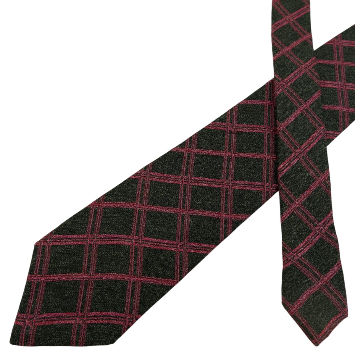 Renoma Tie PE Dark Grey Pink Check Korea (US Import Tax Included) | mesabb clothing Renoma Tie PE Dark Grey Pink Check Korea (US Import Tax Included) มุมที่ 2