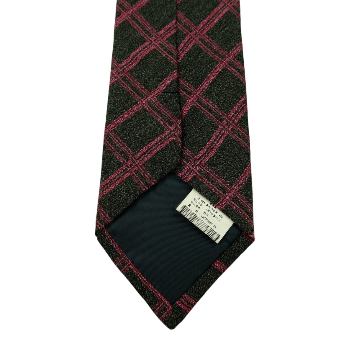 Renoma Tie PE Dark Grey Pink Check Korea (US Import Tax Included) | mesabb clothing Renoma Tie PE Dark Grey Pink Check Korea (US Import Tax Included) มุมที่ 7