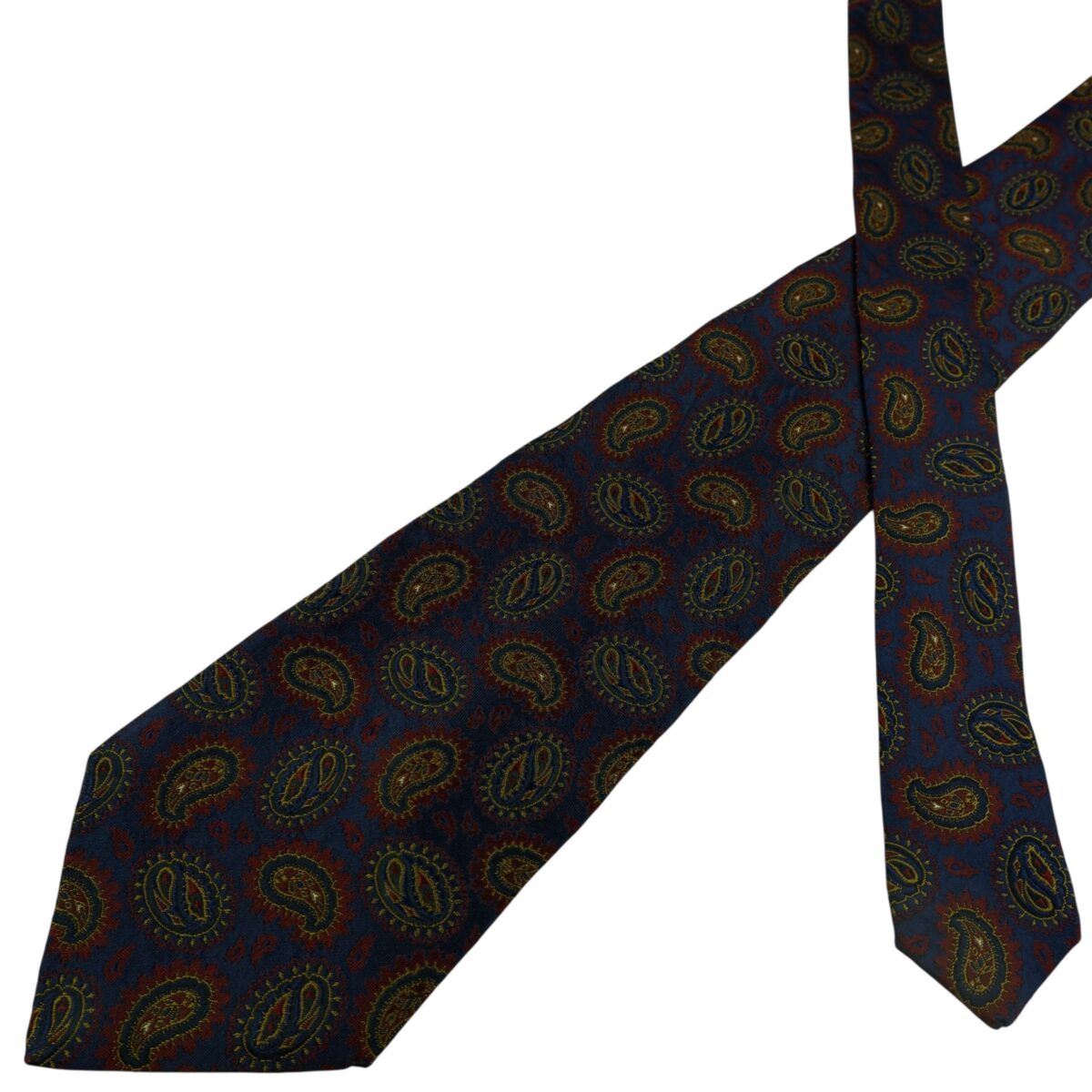 Lanvin Tie Silk Dark Navy Paisley Pattern Italy (US Import Tax Included) | mesabb clothing Lanvin Tie Silk Dark Navy Paisley Pattern Italy (US Import Tax Included) มุมที่ 2