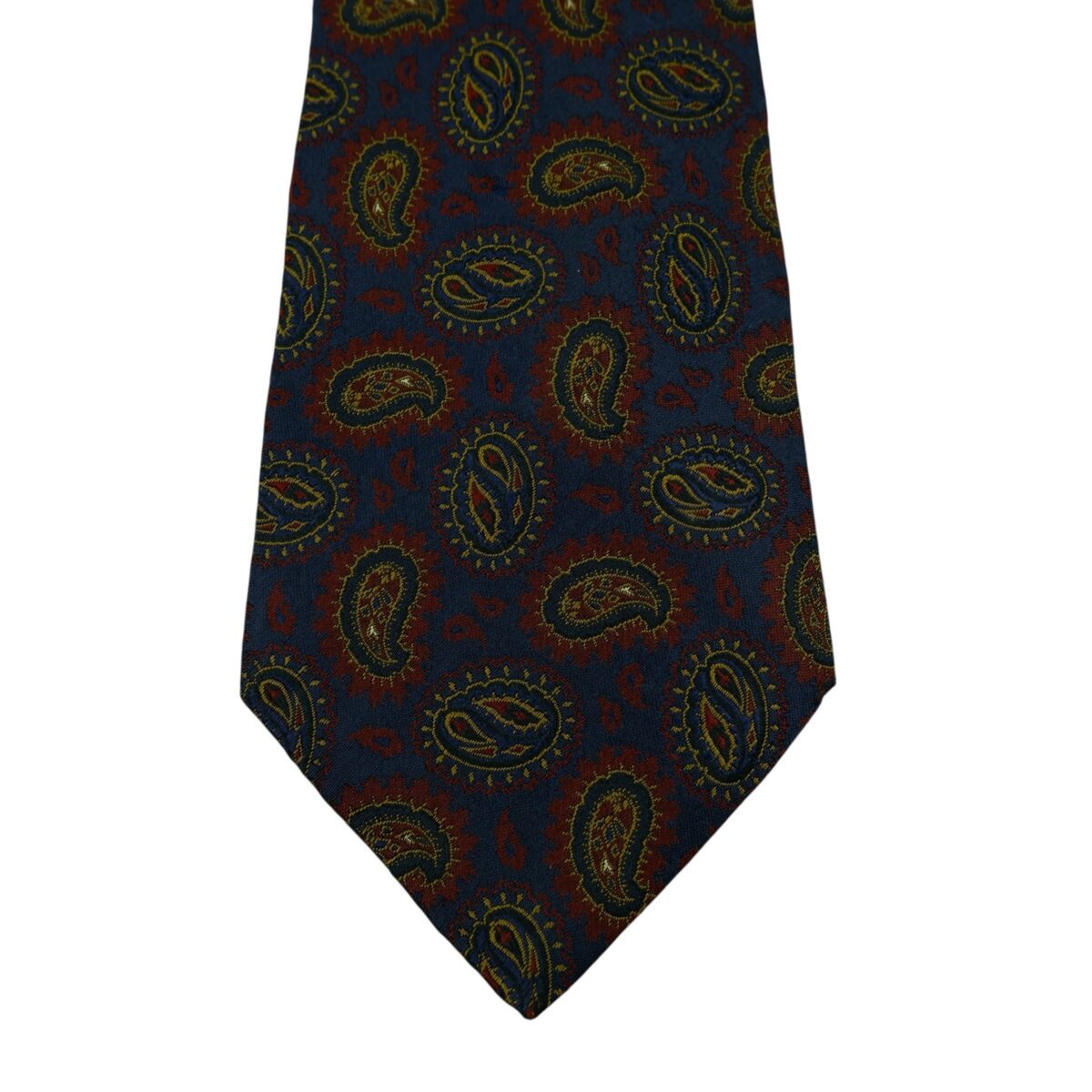 Lanvin Tie Silk Dark Navy Paisley Pattern Italy (US Import Tax Included) | mesabb clothing Lanvin Tie Silk Dark Navy Paisley Pattern Italy (US Import Tax Included) มุมที่ 6