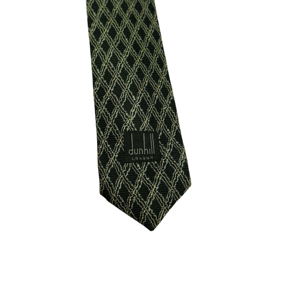 a15933 10 Dunhill Tie Silk Black Check Italy (US Import Tax Included) มุมที่ 10