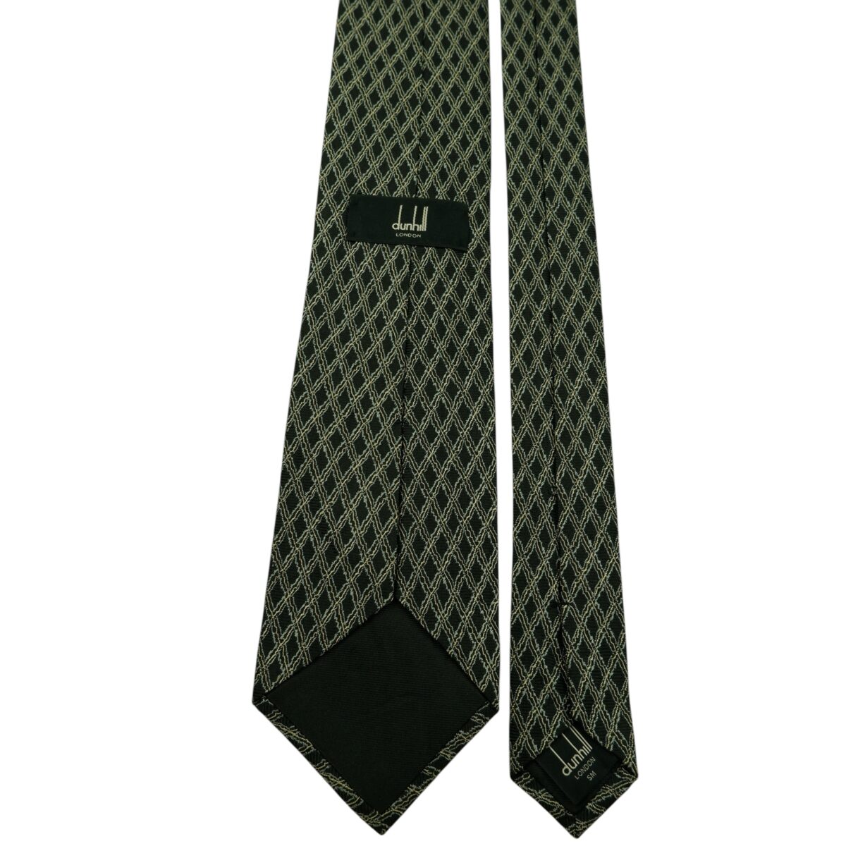 a15933 4 Dunhill Tie Silk Black Check Italy (US Import Tax Included) มุมที่ 4
